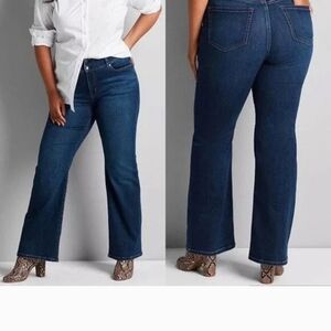 Lane Bryant High Rise Tighter Tummy Boot Cut Jeans Size 14